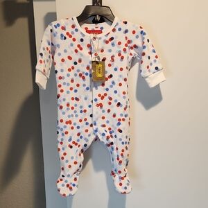 Joules Girls 0 To 3 Months Polka Dot One Piece Nwt
